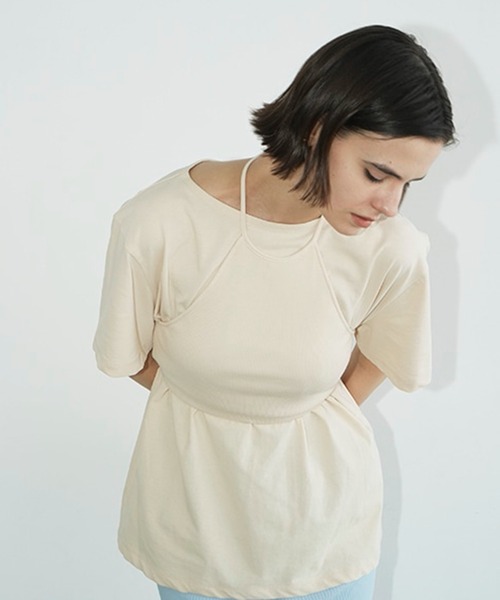 セール】HALTER BUSTIER SET TEE（Tシャツ/カットソー）｜CLANE