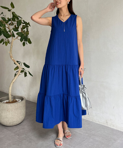 Chez toi（シェトワ）の「撥水ノースリワンピース（ワンピース・レディース・ブルー/ブラック/オレンジ・FREE）」の19枚目の写真