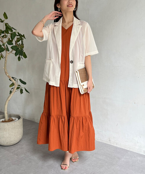 Chez toi（シェトワ）の「撥水ノースリワンピース（ワンピース・レディース・ブルー/ブラック/オレンジ・FREE）」の18枚目の写真