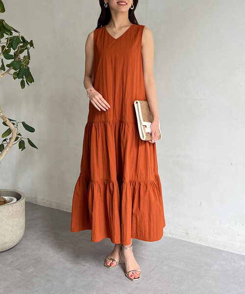 Chez toi（シェトワ）の「撥水ノースリワンピース（ワンピース・レディース・ブルー/ブラック/オレンジ・FREE）」の14枚目の写真