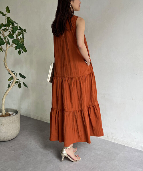 Chez toi（シェトワ）の「撥水ノースリワンピース（ワンピース・レディース・ブルー/ブラック/オレンジ・FREE）」の11枚目の写真