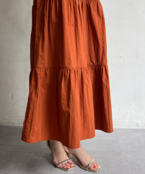 Chez toi（シェトワ）の「撥水ノースリワンピース（ワンピース・レディース・ブルー/ブラック/オレンジ・FREE）」の4枚目の写真