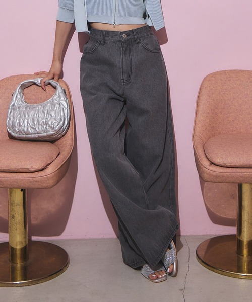 one after another NICE CLAUP（ワンアフターアナザーナイスクラップ）の「アソートデニムワイドパンツ/SMサイズ（デニムパンツ・レディース・ブラック/サックスブルー/ブルー/オフホワイト・MEDIUM/SMALL）」の3枚目の写真