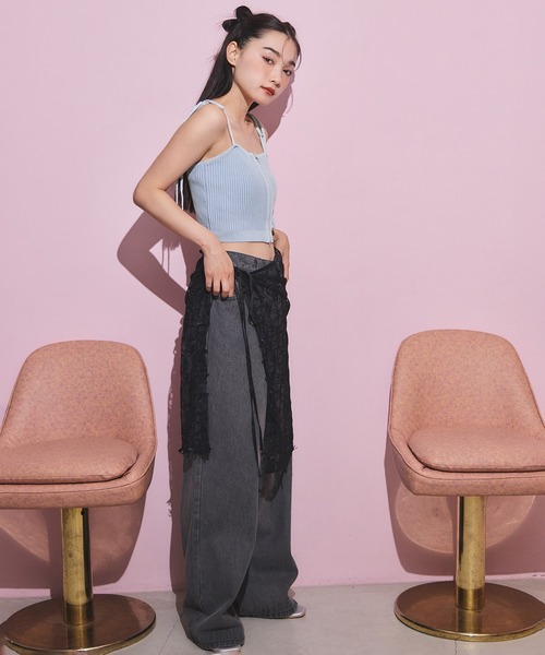 one after another NICE CLAUP（ワンアフターアナザーナイスクラップ）の「アソートデニムワイドパンツ/SMサイズ（デニムパンツ・レディース・ブラック/サックスブルー/ブルー/オフホワイト・MEDIUM/SMALL）」の12枚目の写真