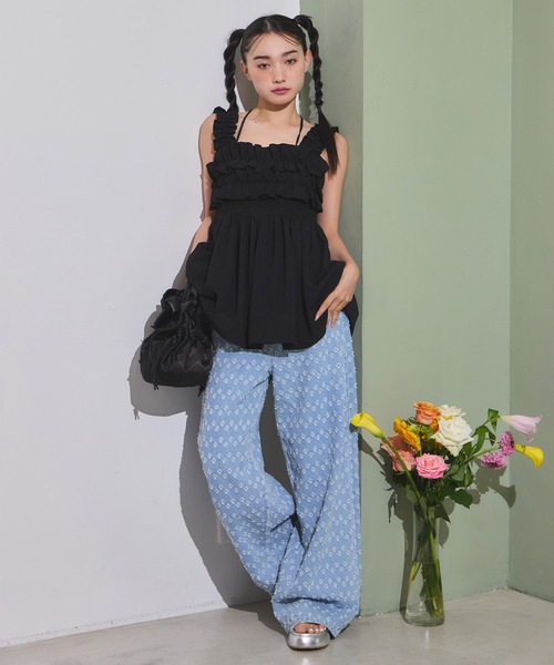 one after another NICE CLAUP（ワンアフターアナザーナイスクラップ）の「アソートデニムワイドパンツ/SMサイズ（デニムパンツ・レディース・ブラック/サックスブルー/ブルー/オフホワイト・MEDIUM/SMALL）」の8枚目の写真