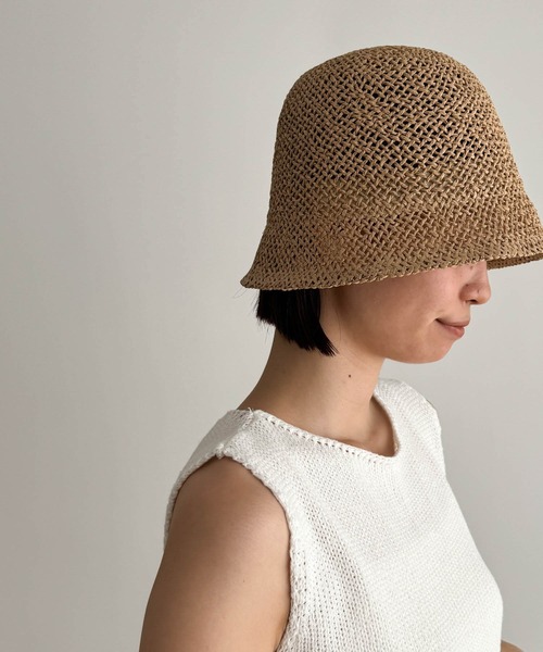 CANAL JEAN（キャナルジーン）の「El mar　ペーパーバケットハット（ハット・レディース・クリーム/ブラック/ベージュ・ONE SIZE）」の3枚目の写真