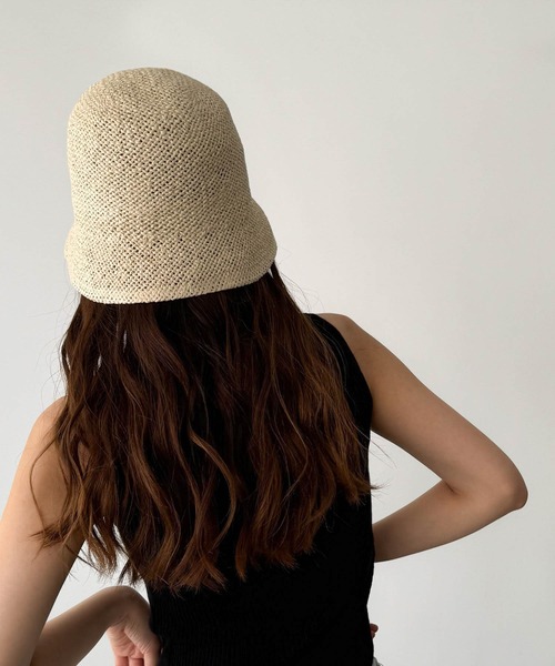 CANAL JEAN（キャナルジーン）の「El mar　ペーパーバケットハット（ハット・レディース・クリーム/ブラック/ベージュ・ONE SIZE）」の8枚目の写真