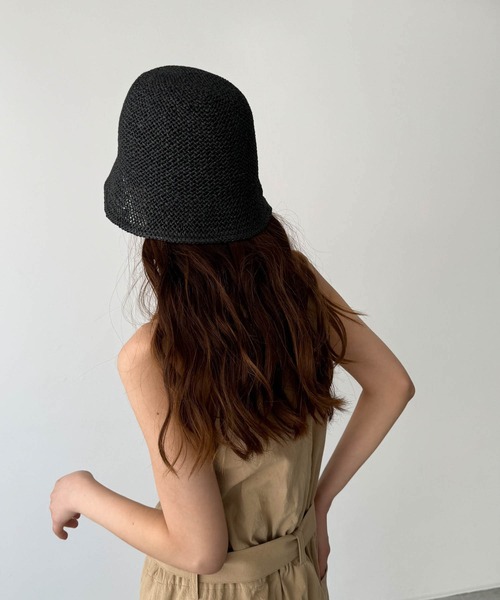 CANAL JEAN（キャナルジーン）の「El mar　ペーパーバケットハット（ハット・レディース・クリーム/ブラック/ベージュ・ONE SIZE）」の5枚目の写真