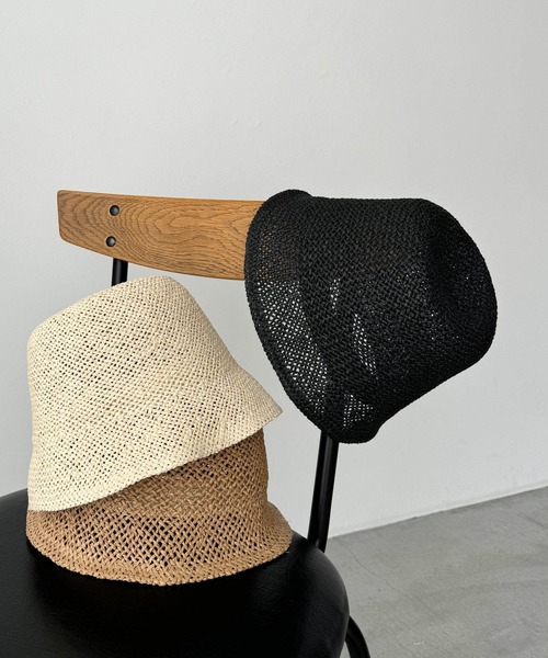 CANAL JEAN（キャナルジーン）の「El mar　ペーパーバケットハット（ハット・レディース・クリーム/ブラック/ベージュ・ONE SIZE）」の4枚目の写真