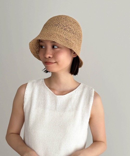 CANAL JEAN（キャナルジーン）の「El mar　ペーパーバケットハット（ハット・レディース・クリーム/ブラック/ベージュ・ONE SIZE）」の14枚目の写真