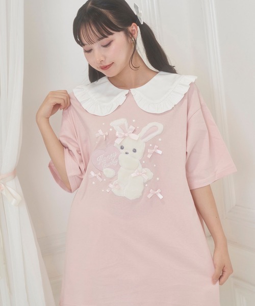 ハニーシナモン アイスリボンハニーちゃん襟付きTシャツ アイスリボンハニーちゃん襟付きTシャツ – BUNNY APARTMENT