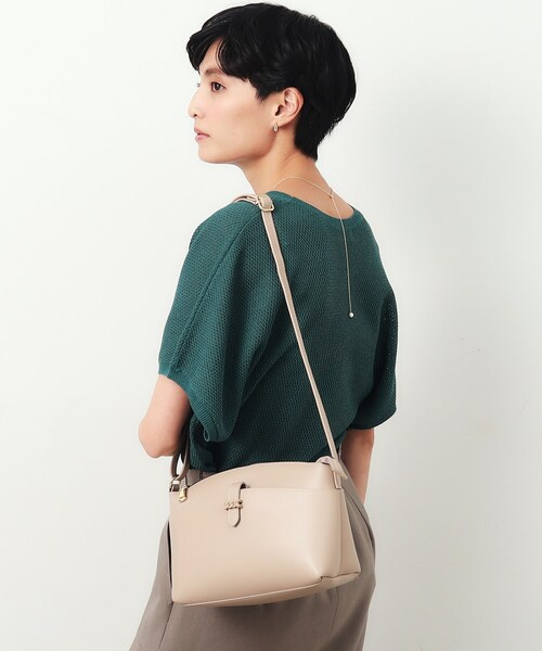 OPAQUE.CLIP(オペークドットクリップ)の「◆【長さ調整可能】フロントベルトポケットミニショルダー(ショルダーバッグ・レディース・ベージュ/アイボリー/ブラック・00)」の7枚目の写真