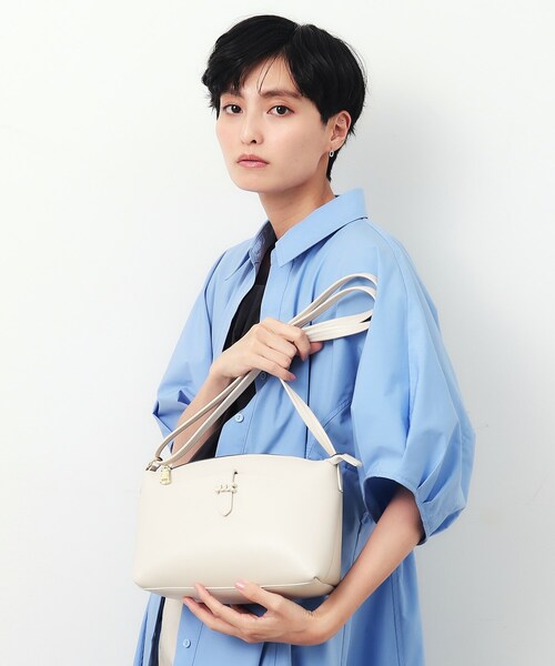 OPAQUE.CLIP(オペークドットクリップ)の「◆【長さ調整可能】フロントベルトポケットミニショルダー(ショルダーバッグ・レディース・ベージュ/アイボリー/ブラック・00)」の5枚目の写真