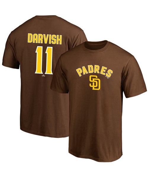 MLB San Diego Padres／ダルビッシュ有 サンディエゴ・パドレス ネーム＆ナンバーTシャツ（Tシャツ/カットソー）｜MLB