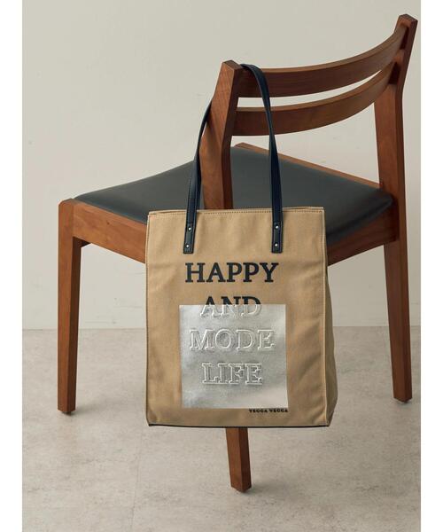 YECCA VECCA(イェッカヴェッカ)の「3D-Mixプリントトートバッグ2(トートバッグ・レディース・ベージュ・FREE)」の2枚目の写真