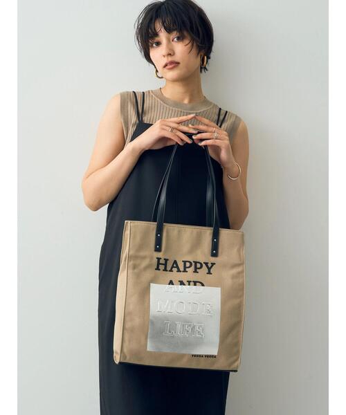 YECCA VECCA(イェッカヴェッカ)の「3D-Mixプリントトートバッグ2(トートバッグ・レディース・ベージュ・FREE)」の3枚目の写真
