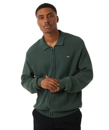 HUF（ハフ）の「ANTON ZIP OVERDYED SWEATER / HUF ハフ ジップニット 