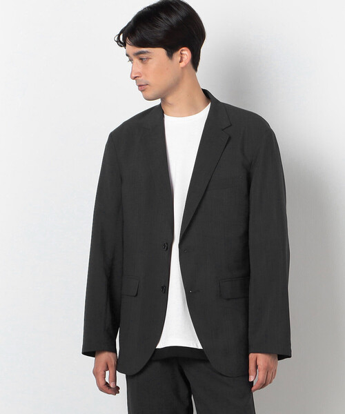 【セール】【セットアップ対応】リネン ライク ポリエステル セットアップ ジャケット(スーツジャケット)|COMME CA ISM(コムサイズム)