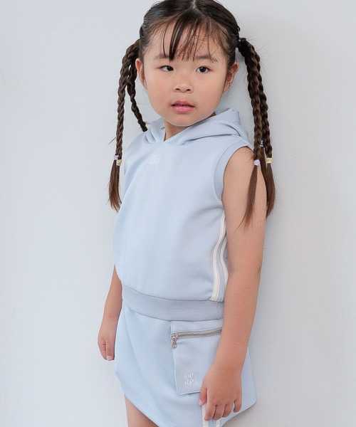 10C REPIPI（ジューシーレピピ）の「【10C REPIPI】ノースリーブパーカー【セットアップ対応】（パーカー・キッズ・ブラック/サックスブルー/ホワイト・120cm/130cm/110cm）」の11枚目の写真