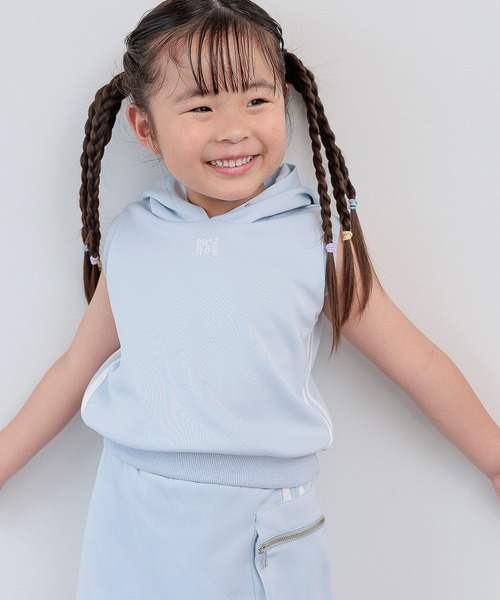 10C REPIPI（ジューシーレピピ）の「【10C REPIPI】ノースリーブパーカー【セットアップ対応】（パーカー・キッズ・ブラック/サックスブルー/ホワイト・120cm/130cm/110cm）」の12枚目の写真