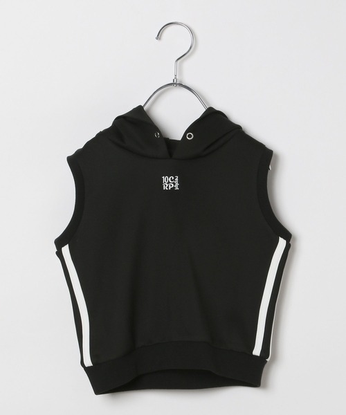 10C REPIPI（ジューシーレピピ）の「【10C REPIPI】ノースリーブパーカー【セットアップ対応】（パーカー・キッズ・ブラック/サックスブルー/ホワイト・120cm/130cm/110cm）」の14枚目の写真