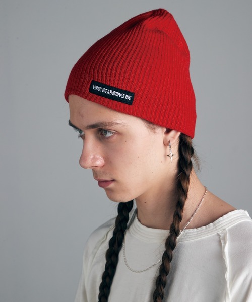 VIRGOwearworks（ヴァルゴウェアワークス）の「Box beanie（ニットキャップ/ビーニー・メンズ・レッド/チャコールグレー/ブラック・FREE）」の3枚目の写真