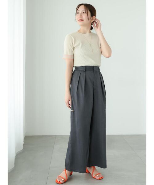 Te chichi TERRASSE（テチチテラス）の「サイドカットアウトスラックス（その他パンツ・レディース・チャコールグレー/ブラウン/ベージュ・F）」の22枚目の写真