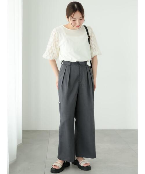 Te chichi TERRASSE（テチチテラス）の「サイドカットアウトスラックス（その他パンツ・レディース・チャコールグレー/ブラウン/ベージュ・F）」の20枚目の写真
