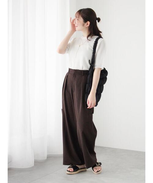 Te chichi TERRASSE（テチチテラス）の「サイドカットアウトスラックス（その他パンツ・レディース・チャコールグレー/ブラウン/ベージュ・F）」の15枚目の写真