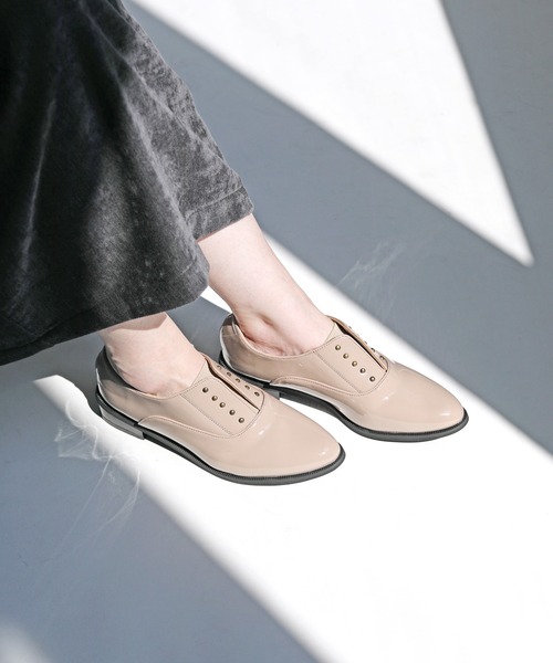 RiiiKa（リーカ）の「【RiiiKa/リーカ】スポッと履けるマニッシュシューズ（ドレスシューズ・レディース・ブラック/アイボリー/ピンク系その他・L/M/S/LL）」の3枚目の写真