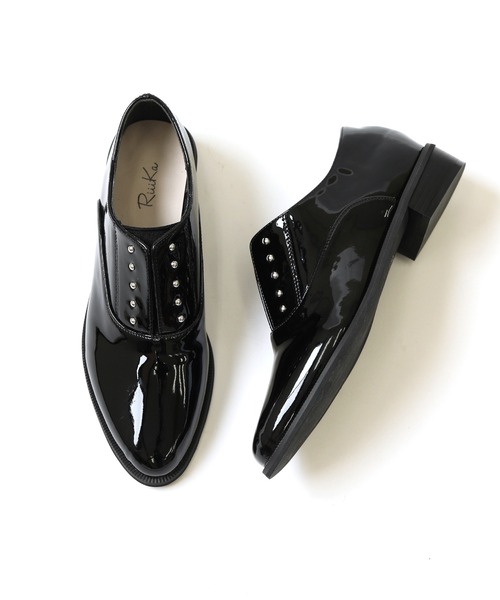 RiiiKa（リーカ）の「【RiiiKa/リーカ】スポッと履けるマニッシュシューズ（ドレスシューズ・レディース・ブラック/アイボリー/ピンク系その他・L/M/S/LL）」の4枚目の写真