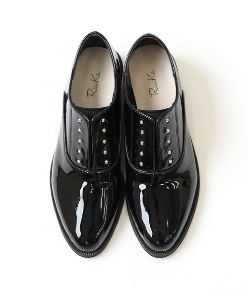 RiiiKa（リーカ）の「【RiiiKa/リーカ】スポッと履けるマニッシュシューズ（ドレスシューズ・レディース・ブラック/アイボリー/ピンク系その他・L/M/S/LL）」の5枚目の写真