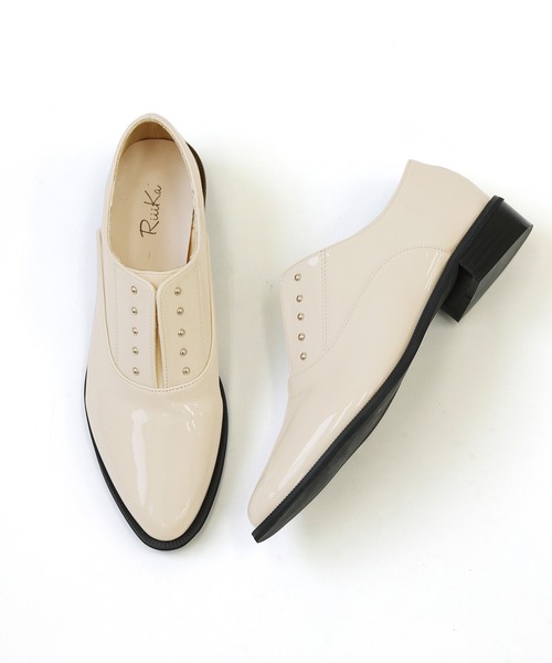 RiiiKa（リーカ）の「【RiiiKa/リーカ】スポッと履けるマニッシュシューズ（ドレスシューズ・レディース・ブラック/アイボリー/ピンク系その他・L/M/S/LL）」の18枚目の写真