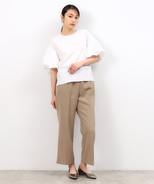 OPAQUE.CLIP（オペークドットクリップ）の「◆バルーンスリーブブラウス【洗濯機洗い可】（シャツ/ブラウス・レディース・ブラウン系その他/ブラック/ホワイト・42/40/38）」の5枚目の写真