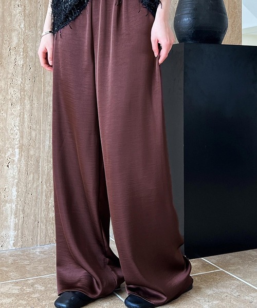 パンツ Brown 裏起毛 オーバーサイズド スウェットパンツ ライトブロンズ