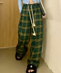 LADY LIKE（レディライク）の「チェック柄イージーパンツ（スラックス）」