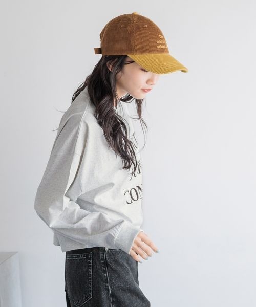 LOWRYS FARM(ローリーズファーム)の「2トーンコーデュロイCAP 140417(キャップ・レディース・ブラウン/ネイビー・FREE)」の5枚目の写真