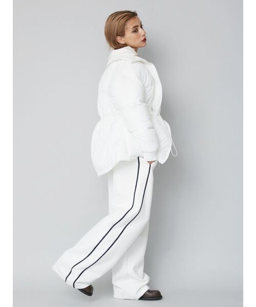 EVRIS（エヴリス）の「サイドリボンワイドスウェットパンツ【セットアップ着用可能】（スウェットパンツ・レディース・ホワイト/ブラック/グレー・FREE）」の10枚目の写真