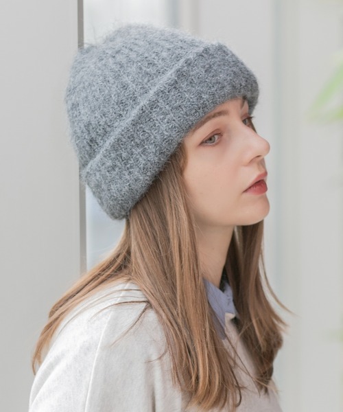 14+(イチヨンプラス)の「モヘアニット帽 / Assorted Mohair Knit Beanie(ニットキャップ/ビーニー・レディース・ブラック/グレー/ブルー/ホワイト/グリーン/ピンク/ベージュ/オレンジ・FREE)」の10枚目の写真
