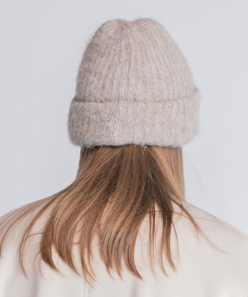 14+(イチヨンプラス)の「モヘアニット帽 / Assorted Mohair Knit Beanie(ニットキャップ/ビーニー・レディース・ブラック/グレー/ブルー/ホワイト/グリーン/ピンク/ベージュ/オレンジ・FREE)」の13枚目の写真