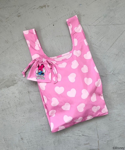 Me%（ミィパーセント）の「【Disney】巾着エコバッグ 137610（エコバッグ/サブバッグ・レディース・ブラック/ピンク/ブルー系その他/ドット・FREE）」の4枚目の写真