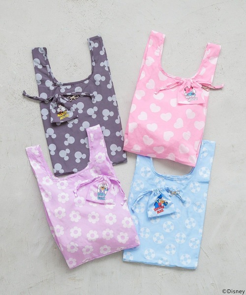 Me%（ミィパーセント）の「【Disney】巾着エコバッグ 137610（エコバッグ/サブバッグ・レディース・ブラック/ピンク/ブルー系その他/ドット・FREE）」の8枚目の写真