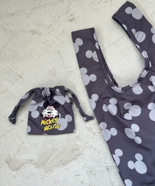 Me%（ミィパーセント）の「【Disney】巾着エコバッグ 137610（エコバッグ/サブバッグ・レディース・ブラック/ピンク/ブルー系その他/ドット・FREE）」の5枚目の写真