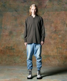 glamb（グラム）の「Knit Sarrouel Denim / ニットサルエルデニム