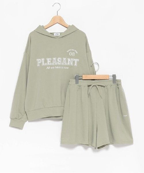 LOVETOXIC（ラブトキシック）の「【LTXC】速乾パーカSETUP（ワンピース・キッズ・ブラック/トップグレー/カーキ・M/S/L）」の5枚目の写真