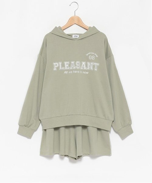 LOVETOXIC（ラブトキシック）の「【LTXC】速乾パーカSETUP（ワンピース・キッズ・ブラック/トップグレー/カーキ・M/S/L）」の16枚目の写真