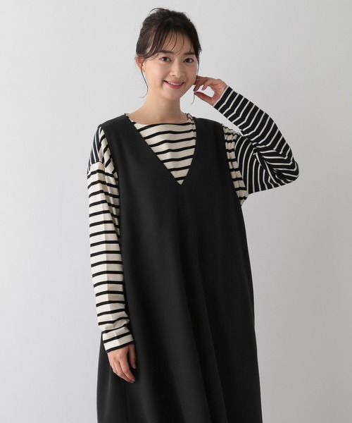 GLOBAL WORK Smile Seed Store(グローバルワーク スマイルシードストア)の「ジョーゼットジャンスカ/131055(ワンピース・レディース・チャコール/ブラック・LARGE/SMALL/MEDIUM)」の5枚目の写真