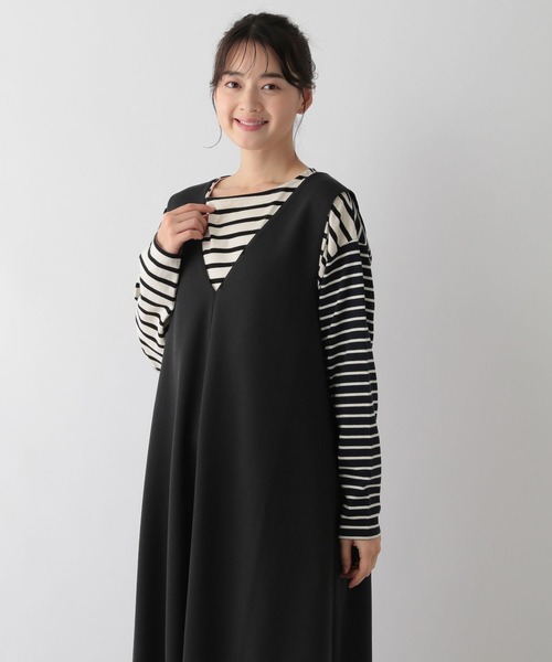 GLOBAL WORK Smile Seed Store(グローバルワーク スマイルシードストア)の「ジョーゼットジャンスカ/131055(ワンピース・レディース・チャコール/ブラック・LARGE/SMALL/MEDIUM)」の6枚目の写真