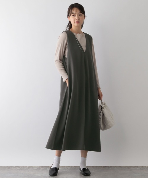 GLOBAL WORK Smile Seed Store(グローバルワーク スマイルシードストア)の「ジョーゼットジャンスカ/131055(ワンピース・レディース・チャコール/ブラック・LARGE/SMALL/MEDIUM)」の8枚目の写真