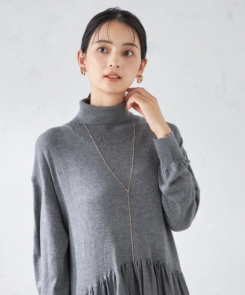 a.v.v(アーヴェヴェ)の「スライドロングネックレス(ネックレス・レディース・シルバー/ゴールド・38)」の2枚目の写真